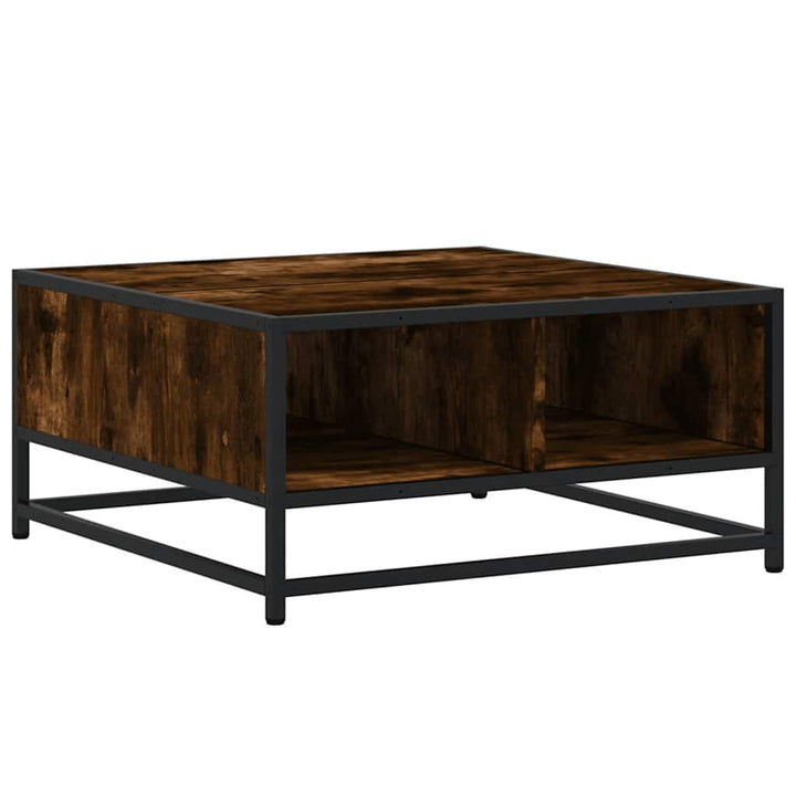 Soffbord Rökfärgad Ek 60,5X60,5X30Cm Konstruerat Trä Och Metall