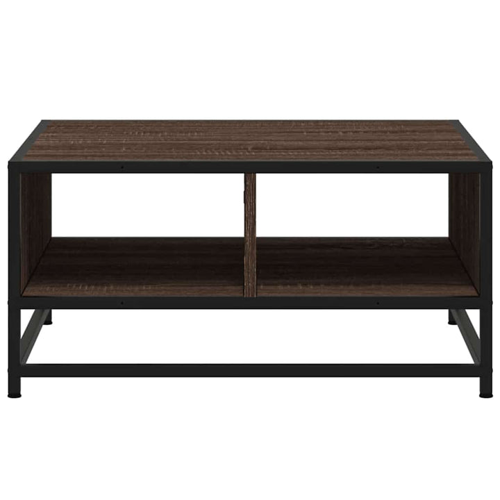 Soffbord Brun Ek 60,5X60,5X30 Cm Konstruerat Trä Och Metall
