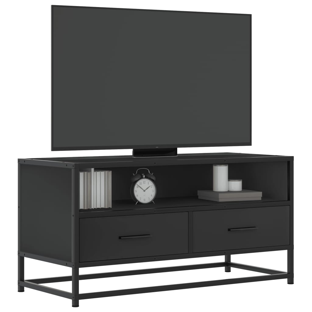 Tv-Bänk 100X34,5X40 Cm Konstruerat Trä Och Metall