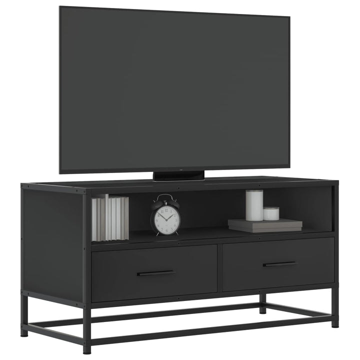 Tv-Bänk 100X34,5X40 Cm Konstruerat Trä Och Metall
