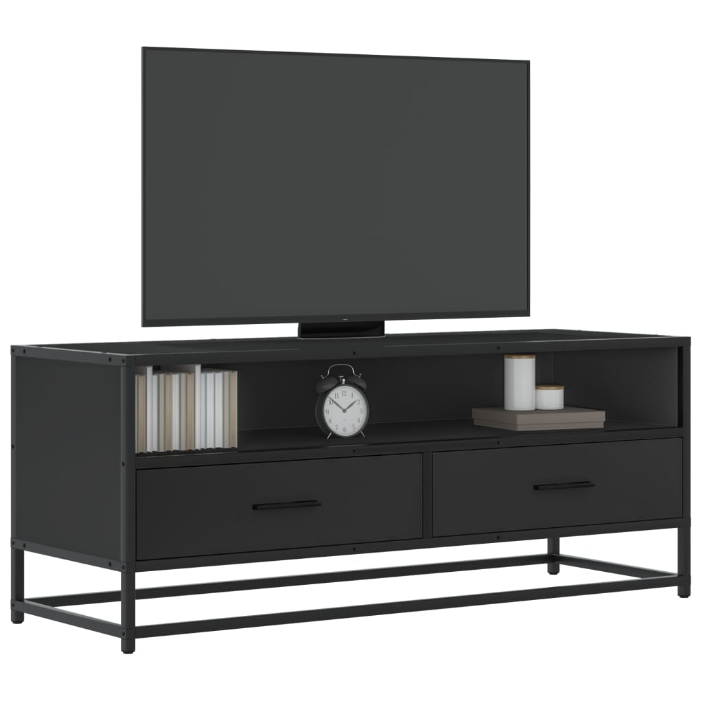 Tv-Bänk 100X34,5X40 Cm Konstruerat Trä Och Metall