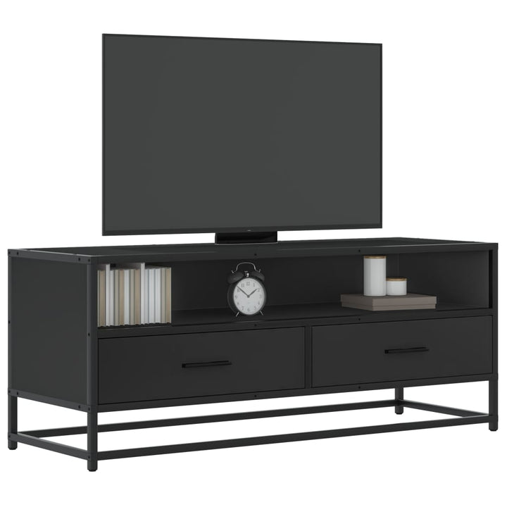 Tv-Bänk 100X34,5X40 Cm Konstruerat Trä Och Metall