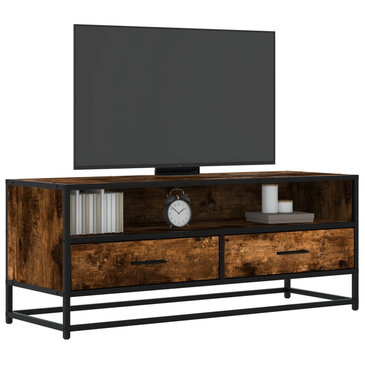 Tv-Bänk 100X34,5X40 Cm Konstruerat Trä Och Metall