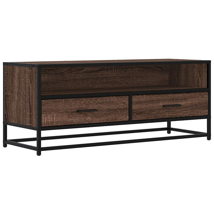 Tv-Bänk 100X34,5X40 Cm Konstruerat Trä Och Metall