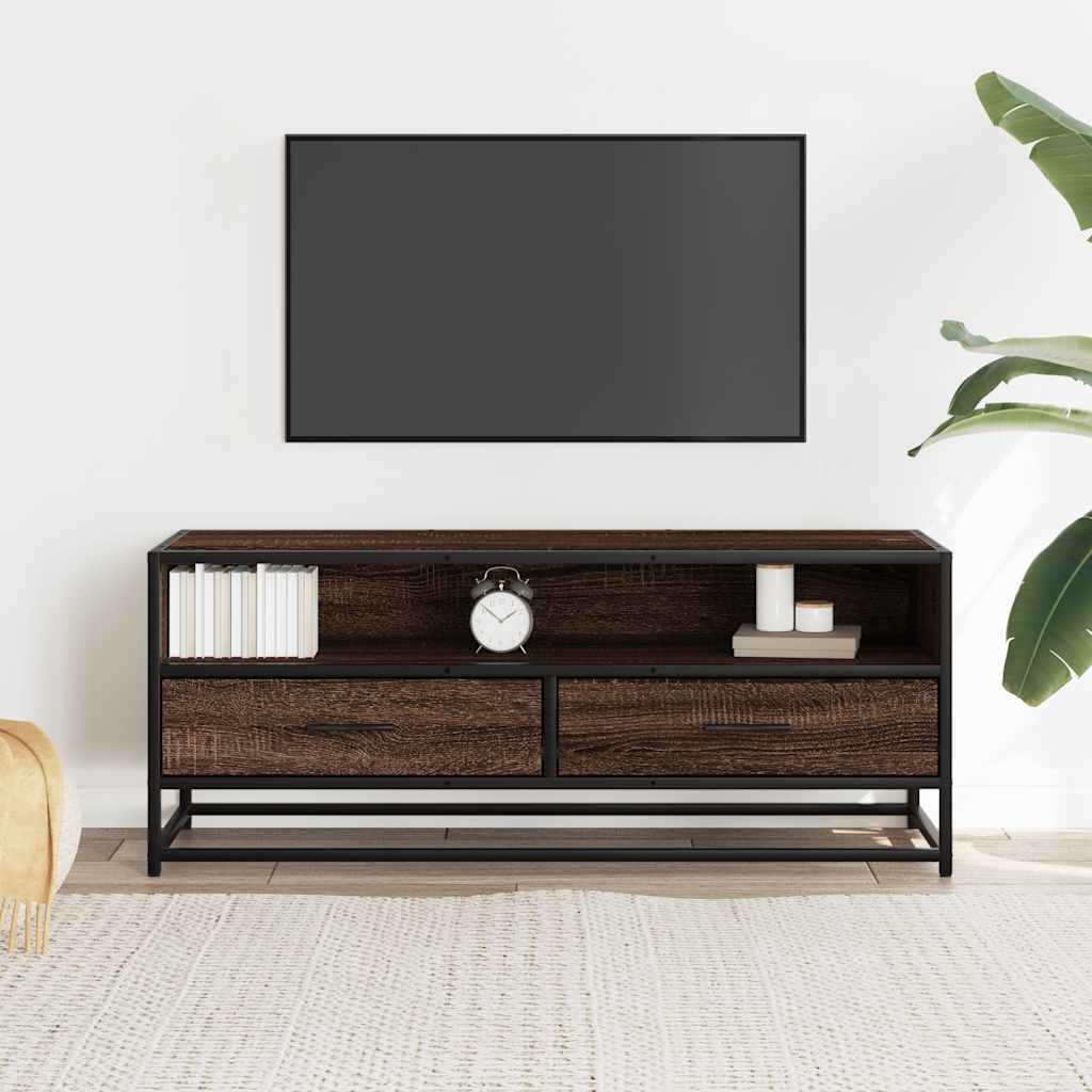 Tv-Bänk 100X34,5X40 Cm Konstruerat Trä Och Metall