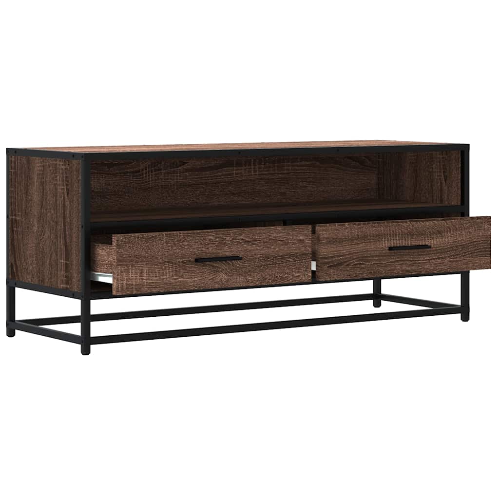 Tv-Bänk 100X34,5X40 Cm Konstruerat Trä Och Metall