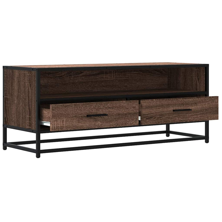Tv-Bänk 100X34,5X40 Cm Konstruerat Trä Och Metall