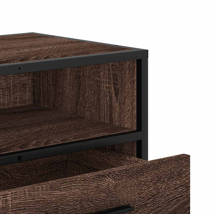 Tv-Bänk 100X34,5X40 Cm Konstruerat Trä Och Metall
