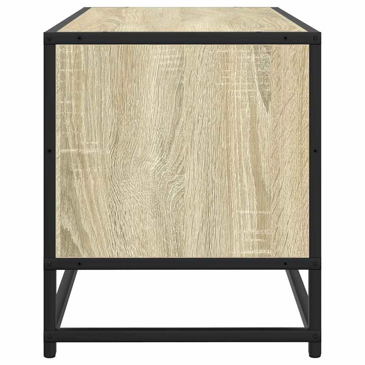 Tv-Bänk Sonoma-Ek 80X34,5X40 Cm Konstruerat Trä Och Metall