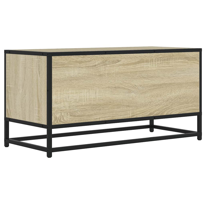 Tv-Bänk Sonoma-Ek 80X34,5X40 Cm Konstruerat Trä Och Metall