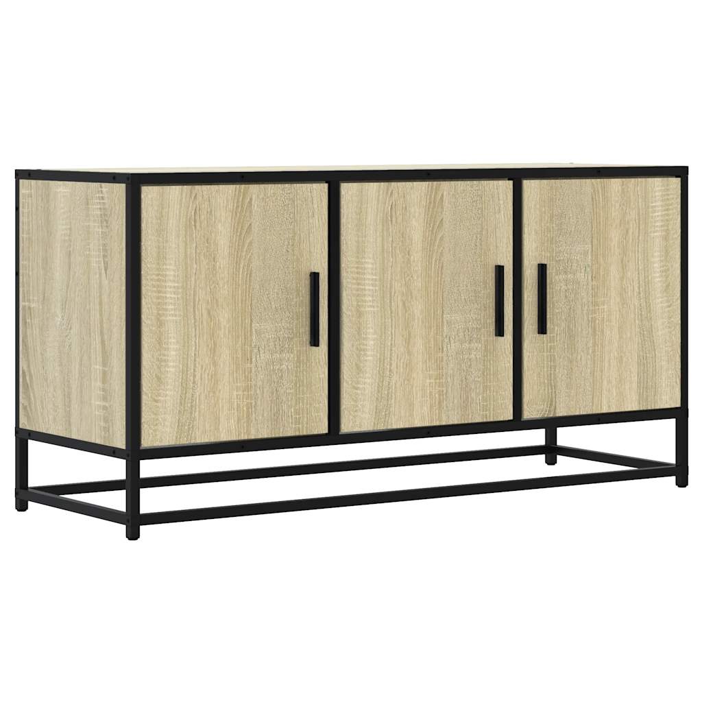 Tv-Bänk Sonoma-Ek 100X35X50 Cm Konstruerat Trä Och Metall