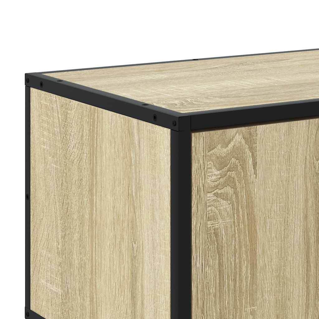 Tv-Bänk Sonoma-Ek 100X35X50 Cm Konstruerat Trä Och Metall