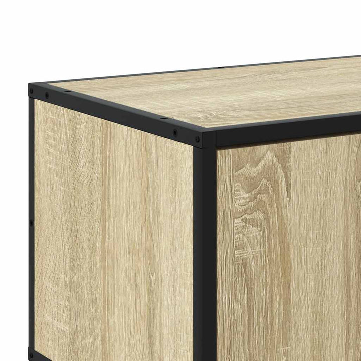 Tv-Bänk Sonoma-Ek 100X35X50 Cm Konstruerat Trä Och Metall