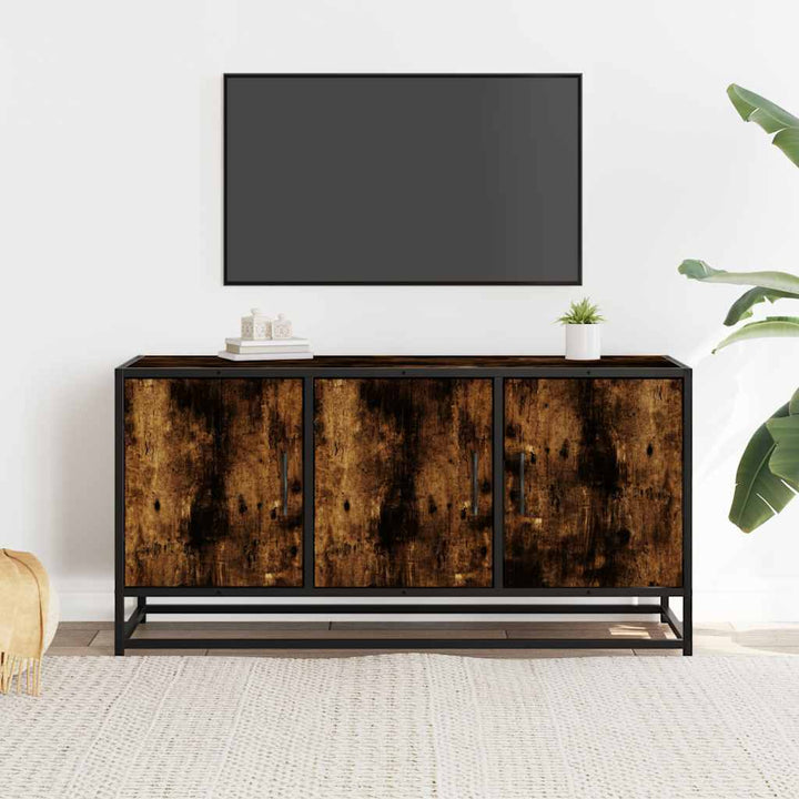 Tv-Bänk 100X35X50 Cm Konstruerat Trä Och Metall