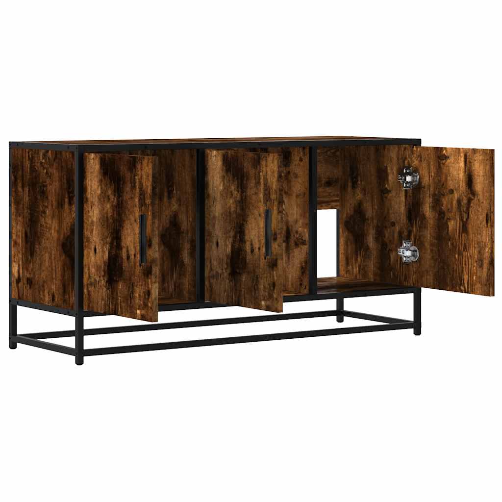 Tv-Bänk 100X35X50 Cm Konstruerat Trä Och Metall