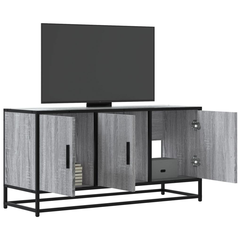 Tv-Bänk Sonoma-Ek 100X35X50 Cm Konstruerat Trä Och Metall