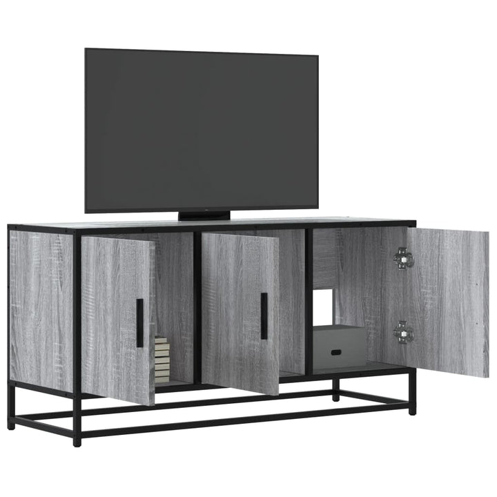 Tv-Bänk Sonoma-Ek 100X35X50 Cm Konstruerat Trä Och Metall