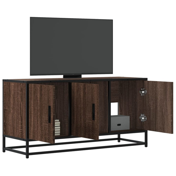 Tv-Bänk Sonoma-Ek 100X35X50 Cm Konstruerat Trä Och Metall