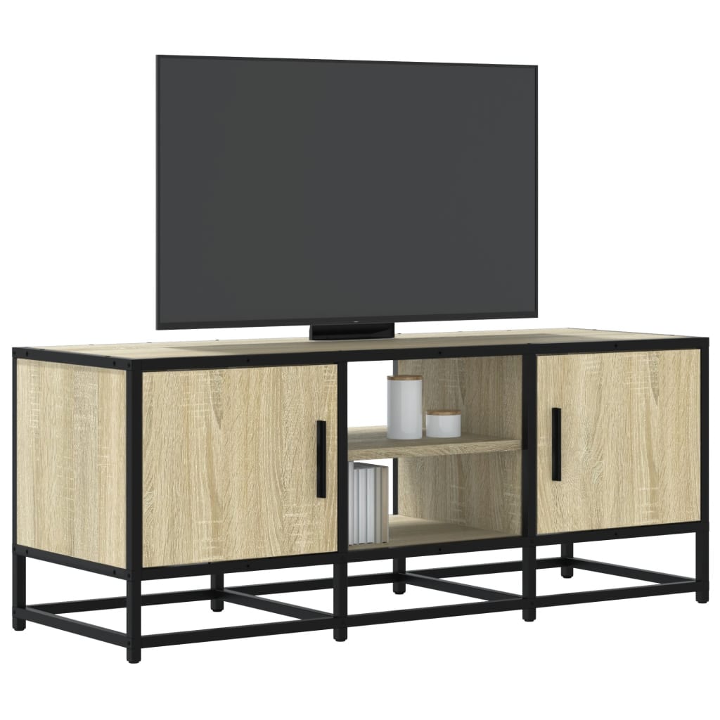 Tv-Bänk 120X35X41 Cm Konstruerat Trä Och Metall