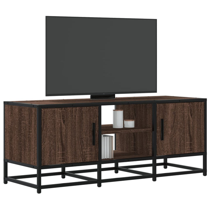 Tv-Bänk 120X35X41 Cm Konstruerat Trä Och Metall