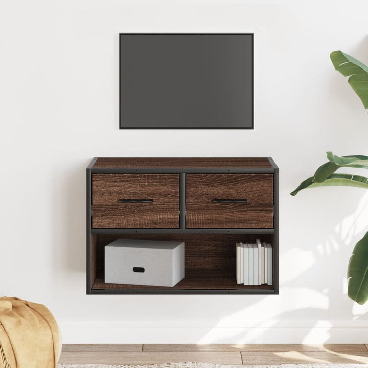 Tv-Bänk 80X31X39,5 Cm Konstruerat Trä Och Metall