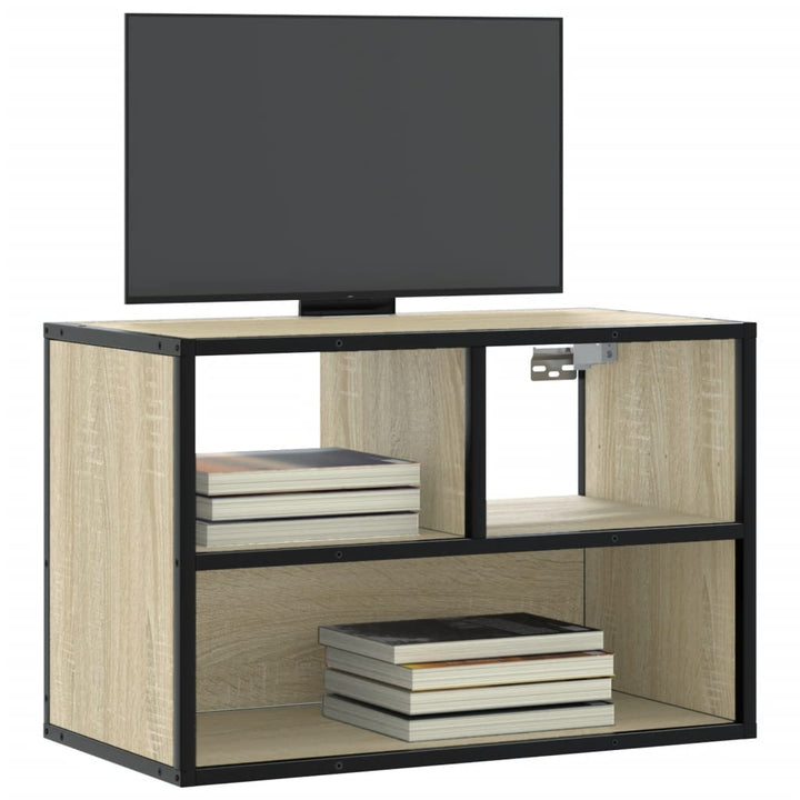 Tv-Bänk 80X31X39,5 Cm Konstruerat Trä Och Metall