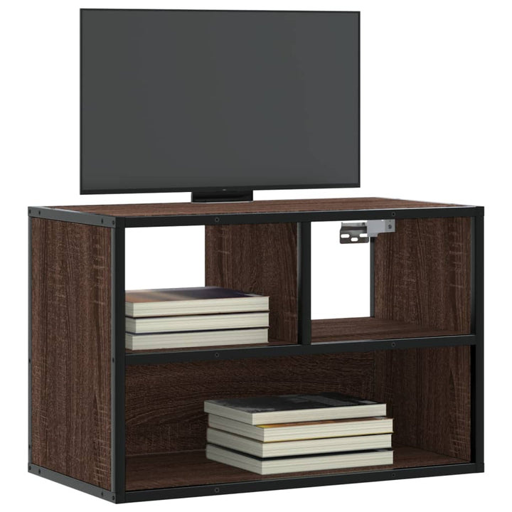 Tv-Bänk 80X31X39,5 Cm Konstruerat Trä Och Metall