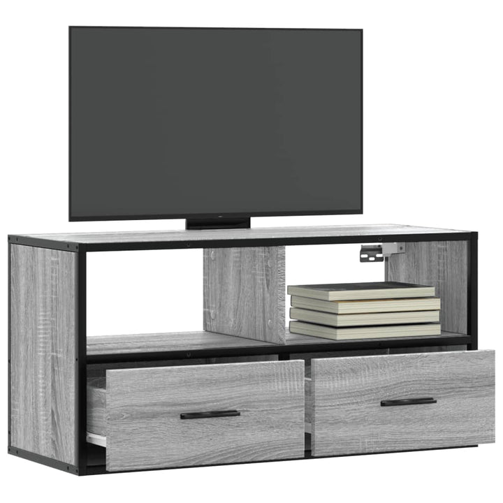 Tv-Bänk 80X31X39,5 Cm Konstruerat Trä Och Metall