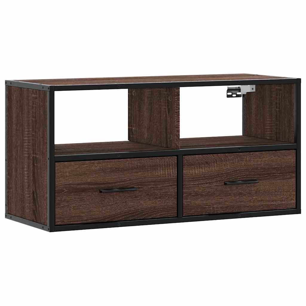 Tv-Bänk 80X31X39,5 Cm Konstruerat Trä Och Metall