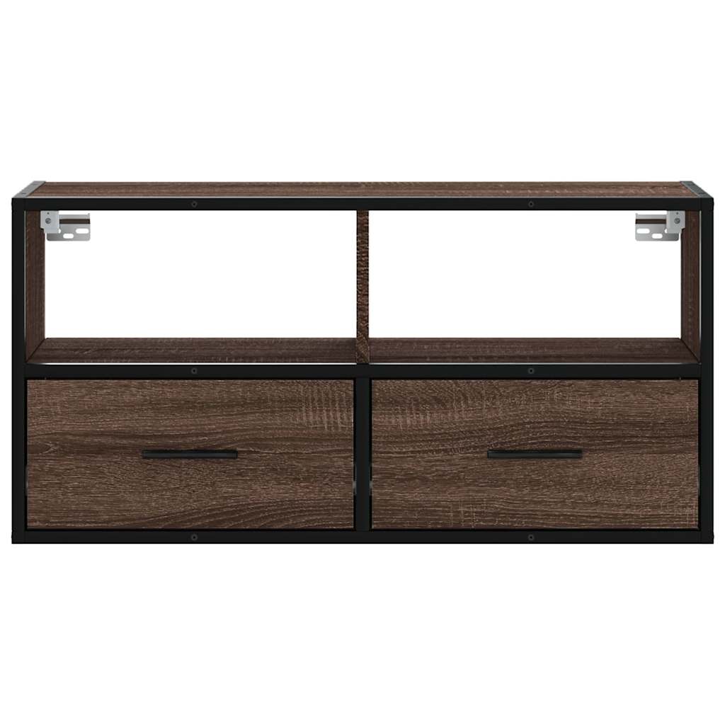 Tv-Bänk 80X31X39,5 Cm Konstruerat Trä Och Metall
