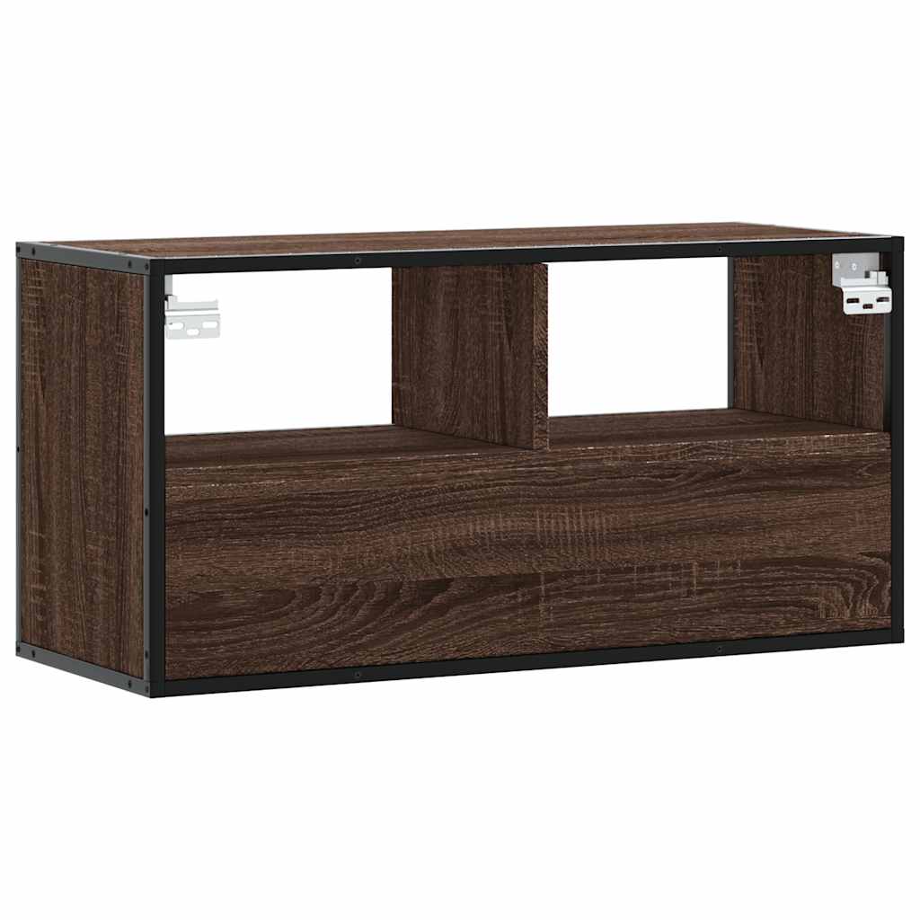 Tv-Bänk 80X31X39,5 Cm Konstruerat Trä Och Metall