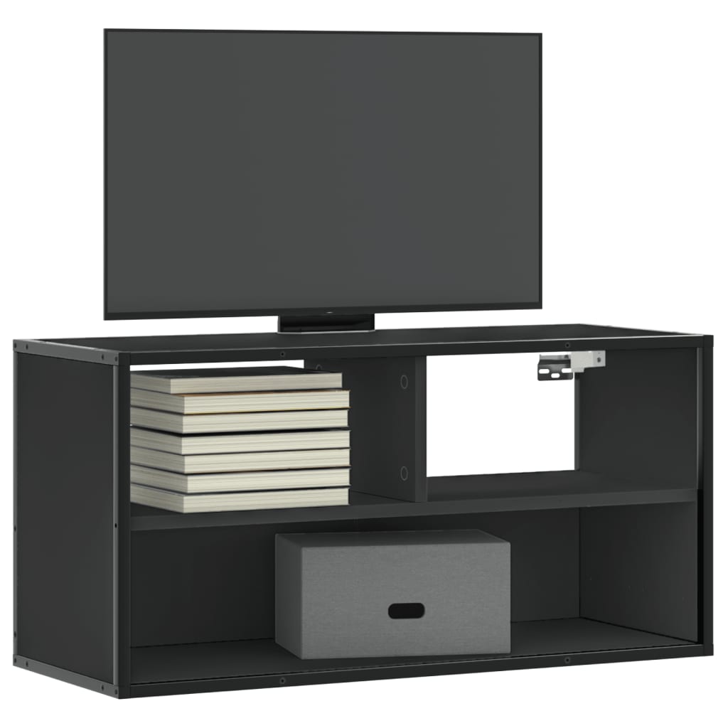 Tv-Bänk 80X31X39,5 Cm Konstruerat Trä Och Metall