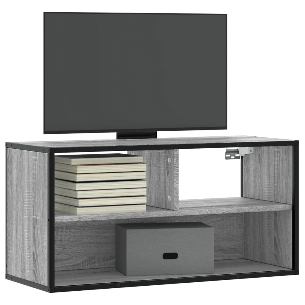 Tv-Bänk 80X31X39,5 Cm Konstruerat Trä Och Metall