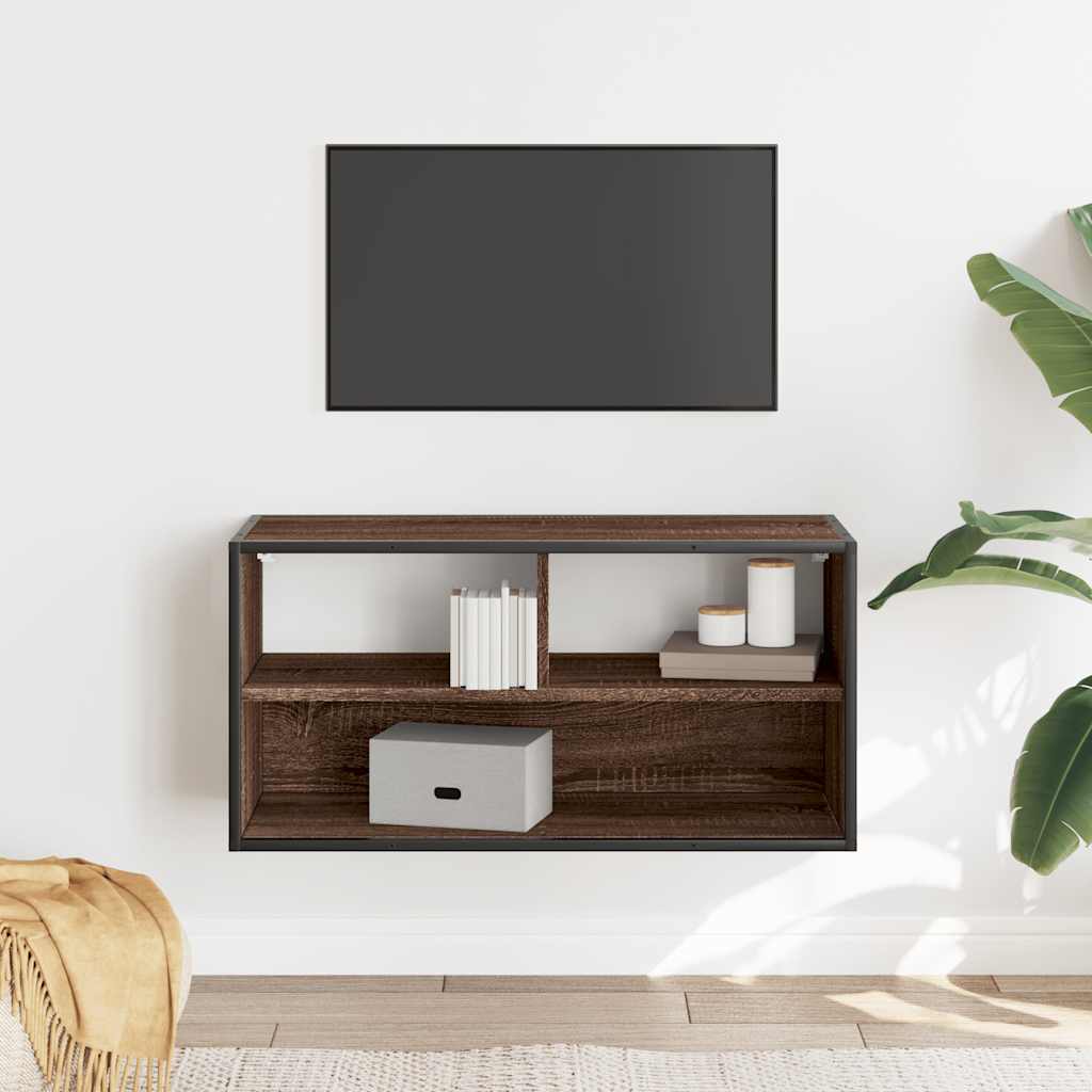 Tv-Bänk 80X31X39,5 Cm Konstruerat Trä Och Metall