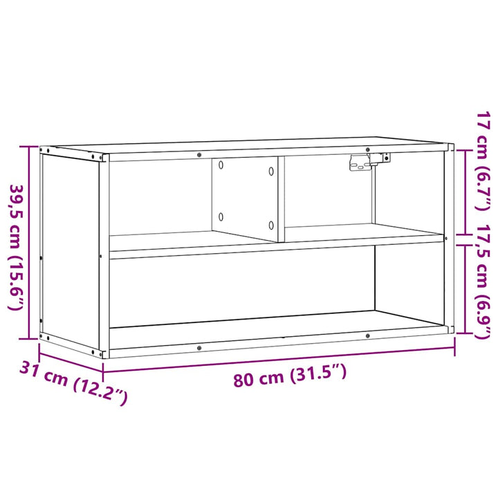 Tv-Bänk 80X31X39,5 Cm Konstruerat Trä Och Metall