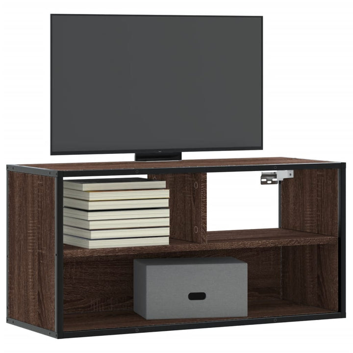 Tv-Bänk 80X31X39,5 Cm Konstruerat Trä Och Metall