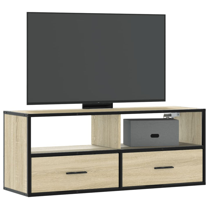 Tv-Bänk 80X31X39,5 Cm Konstruerat Trä Och Metall