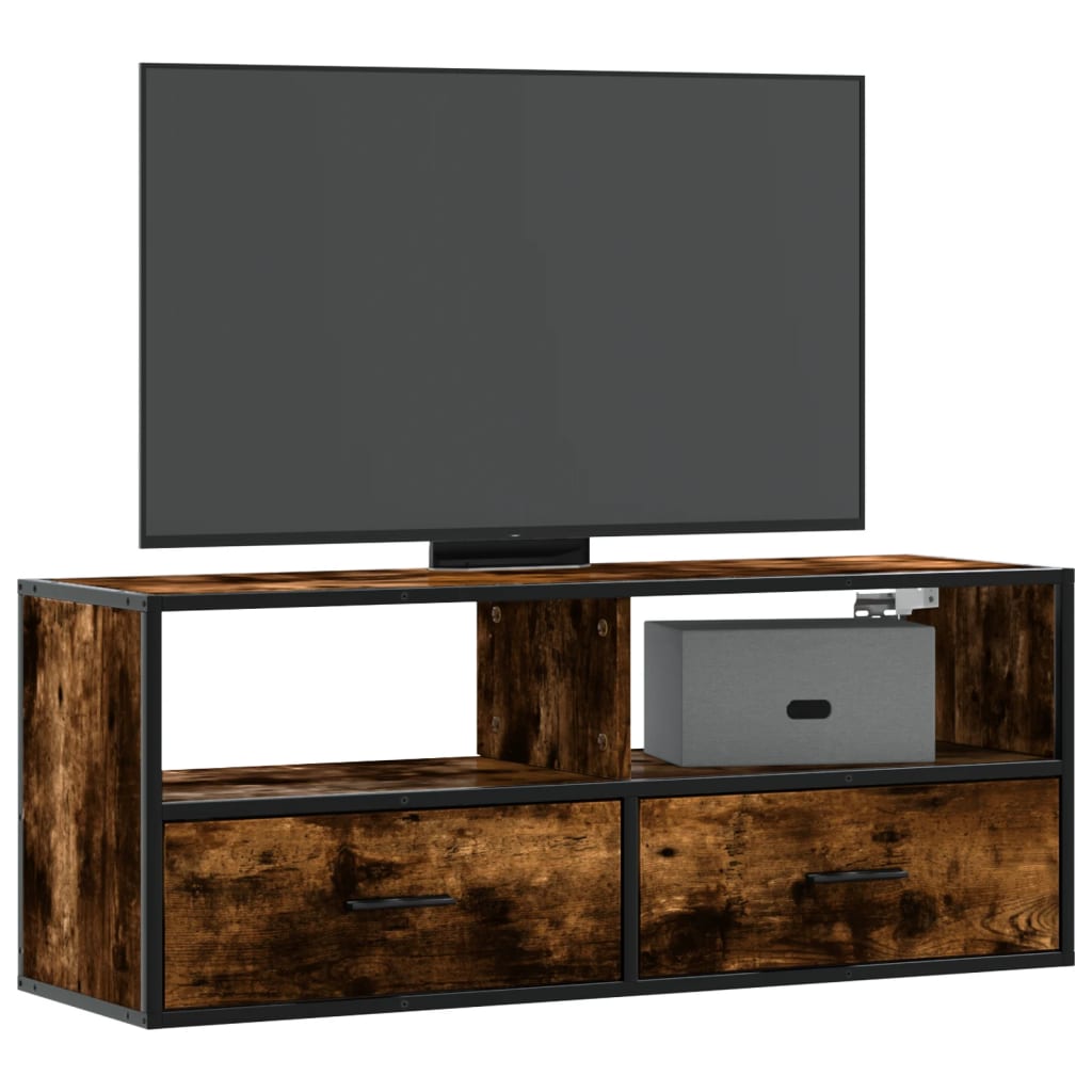Tv-Bänk 80X31X39,5 Cm Konstruerat Trä Och Metall