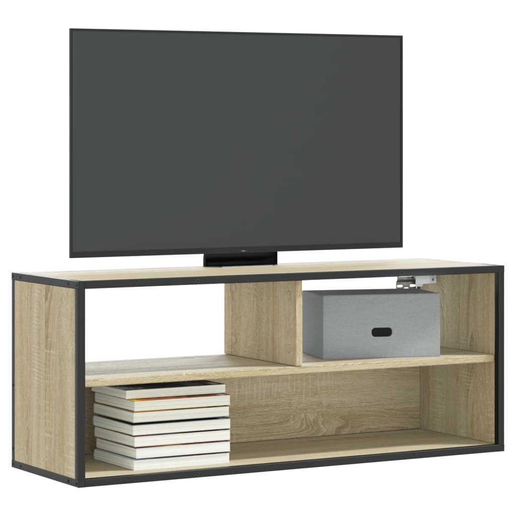 Tv-Bänk 80X31X39,5 Cm Konstruerat Trä Och Metall