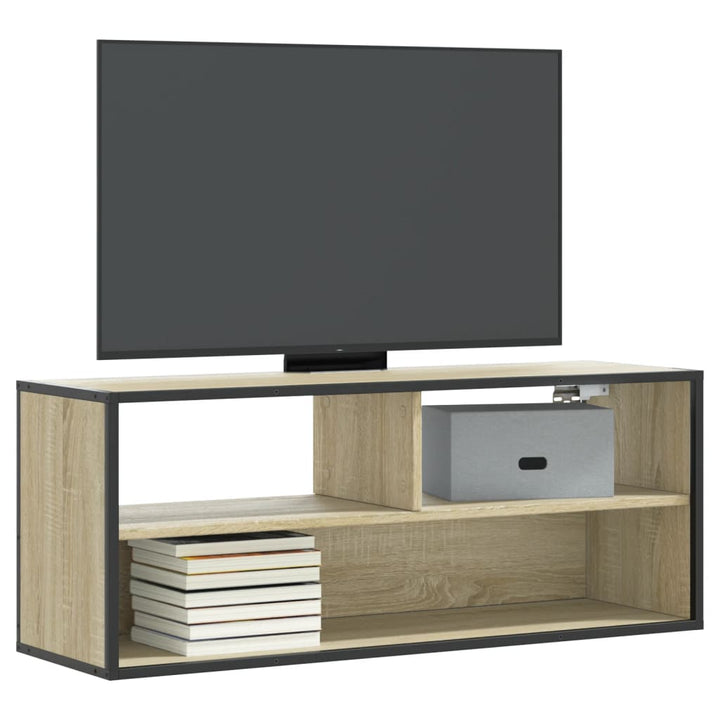 Tv-Bänk 80X31X39,5 Cm Konstruerat Trä Och Metall