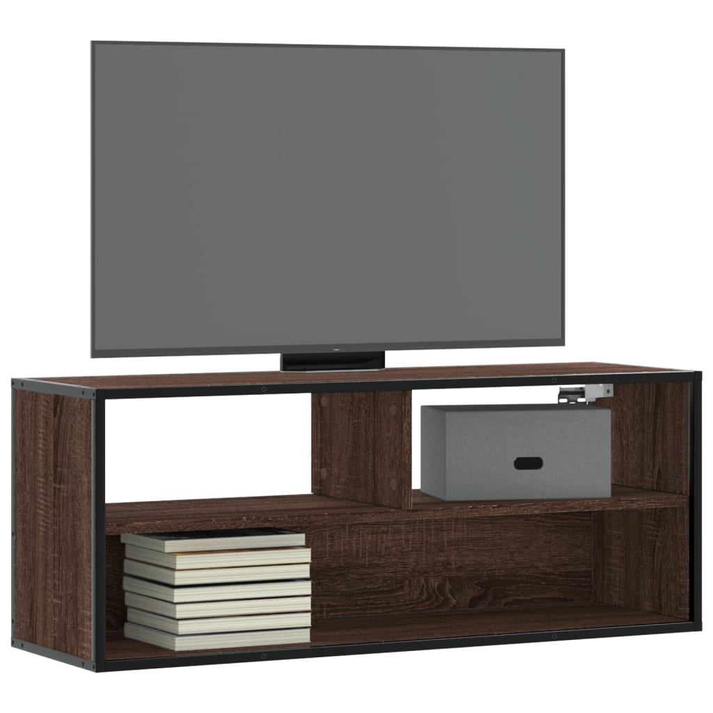 Tv-Bänk 80X31X39,5 Cm Konstruerat Trä Och Metall
