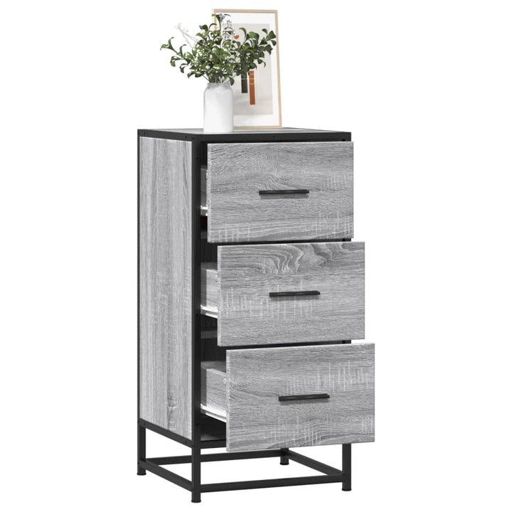 Skänk 35,5X35X76 Cm Konstruerat Trä Och Metall