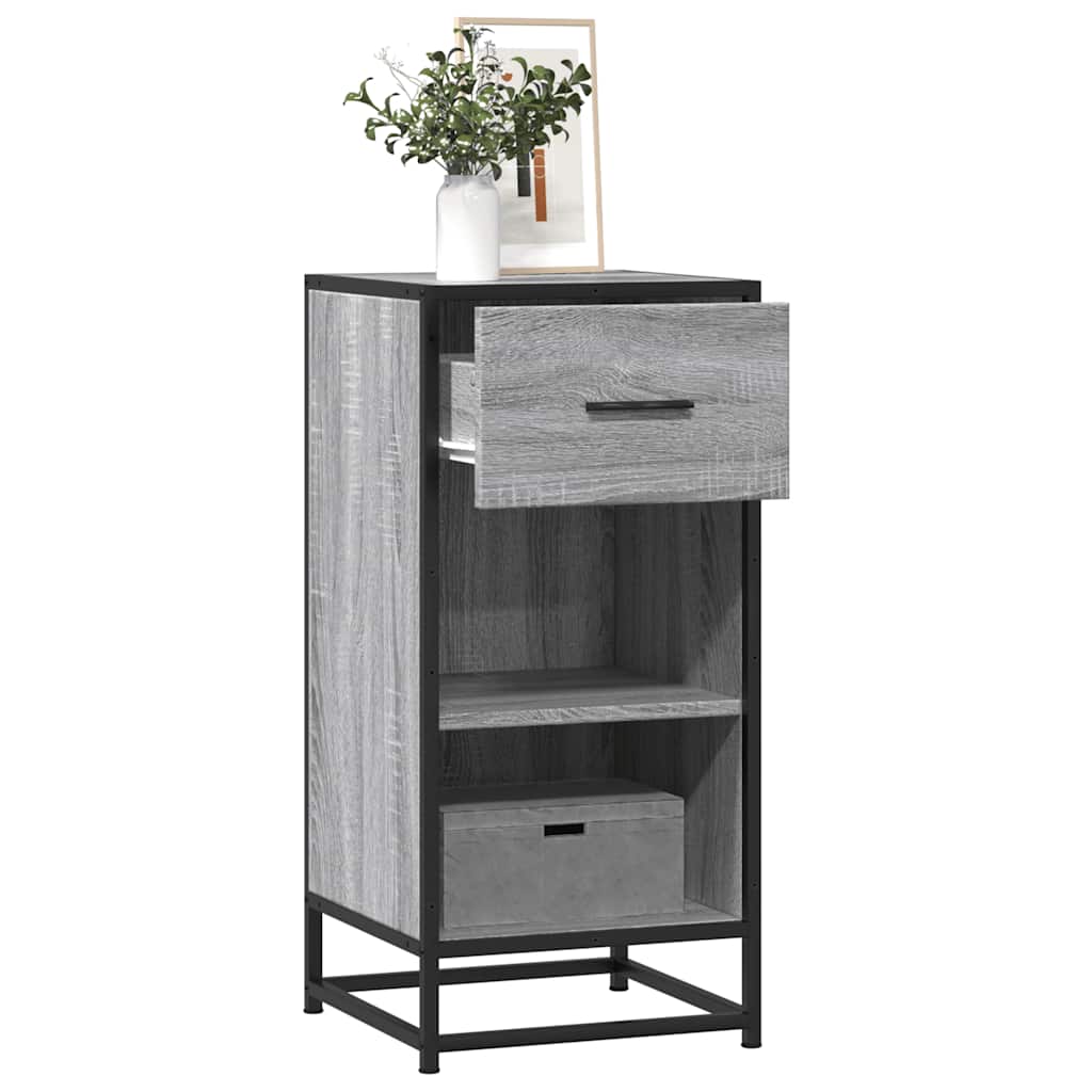Skänk 35,5X35X76 Cm Konstruerat Trä Och Metall