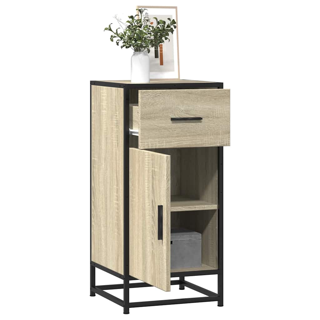 Skåp Sonoma-Ek 35,5X35X76 Cm Konstruerat Trä Och Metall