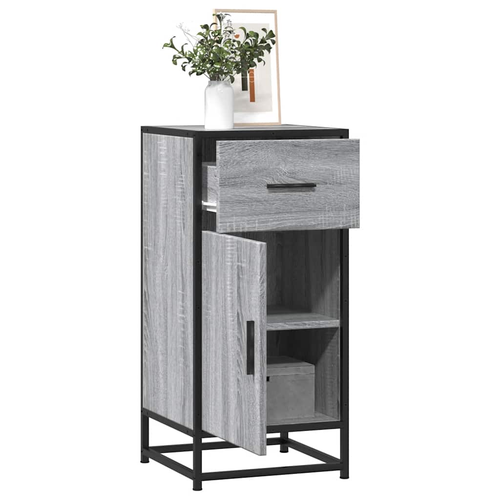 Skåp Sonoma-Ek 35,5X35X76 Cm Konstruerat Trä Och Metall