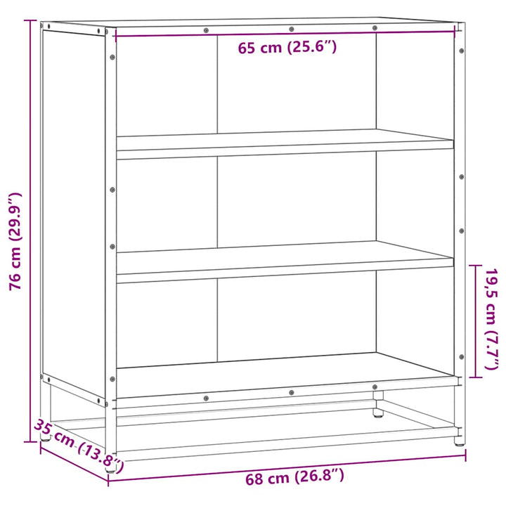 Skänk 68X35X76 Cm Konstruerat Trä Och Metall