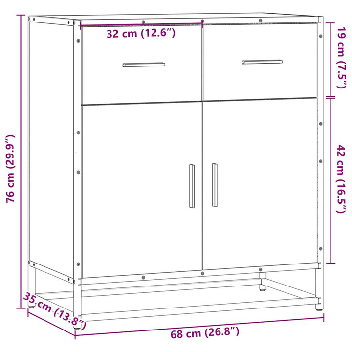 Skänk 68X35X76 Cm Konstruerat Trä