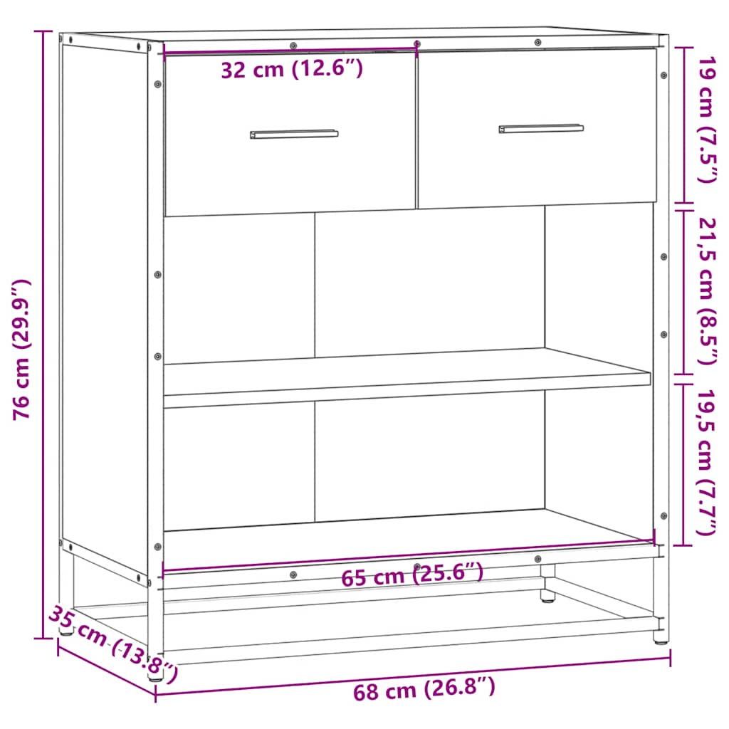 Skänk 68X35X76 Cm Konstruerat Trä
