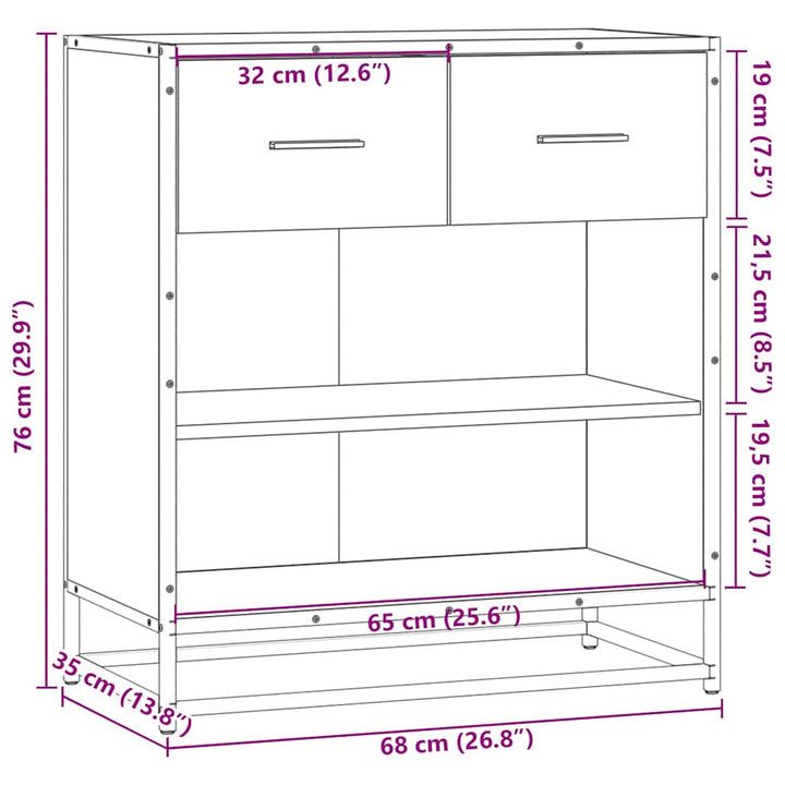 Skänk 68X35X76 Cm Konstruerat Trä