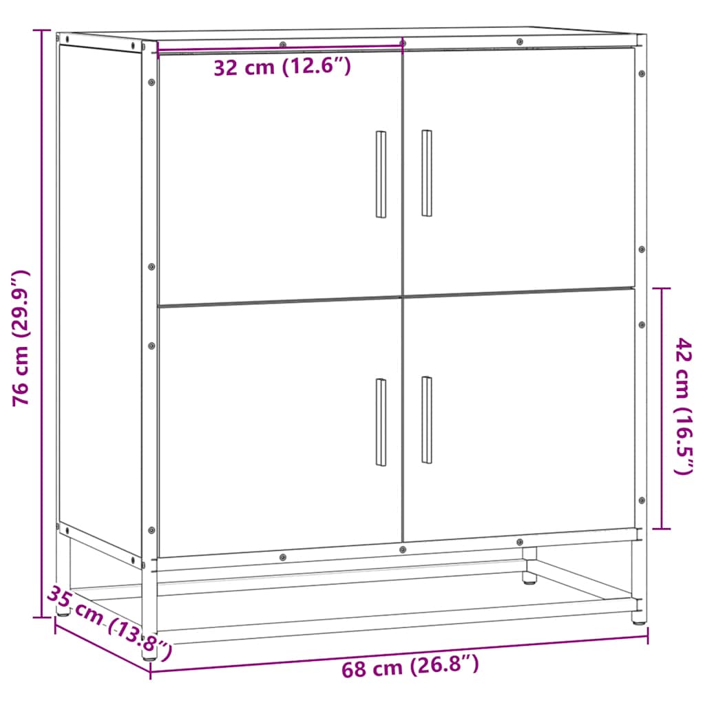 Skänk 68X35X76 Cm Konstruerat Trä